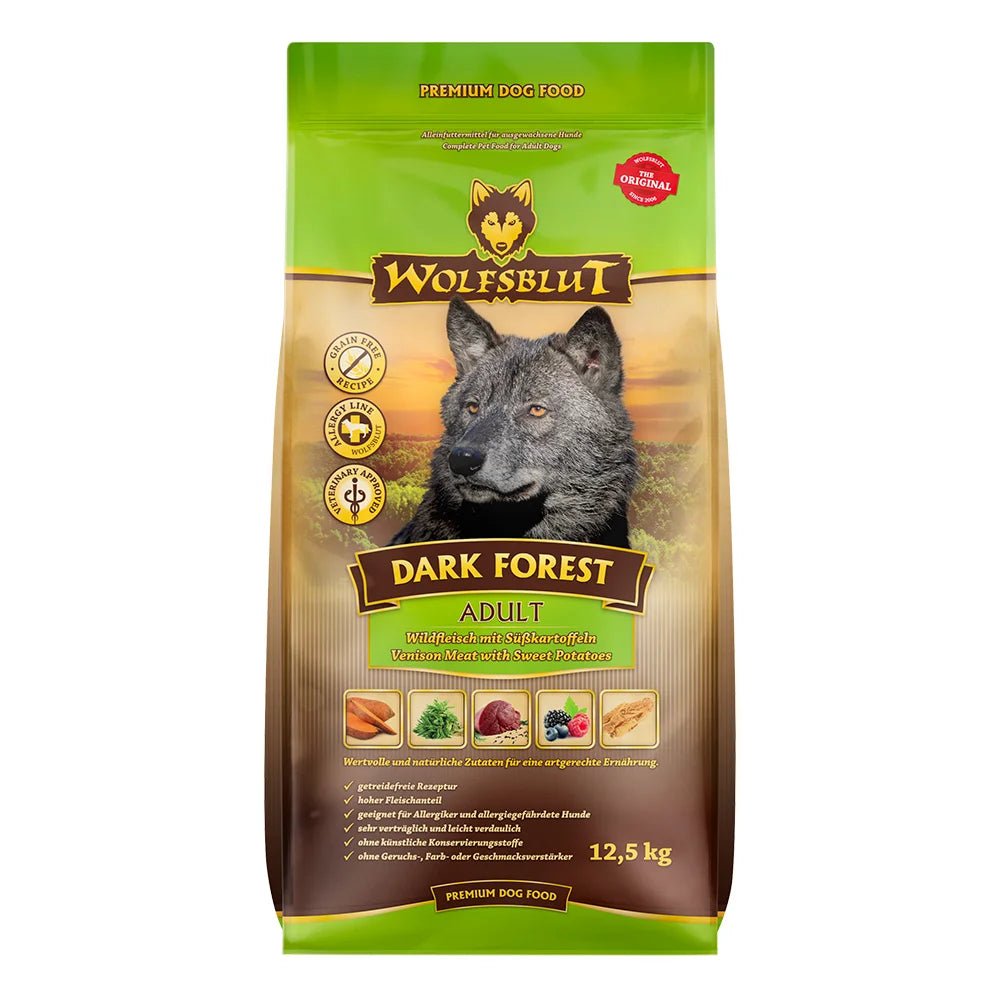 Wolfsblut Dark Forest Adult суха храна за кучета с дивечово месо и сладки картофи, 12.5 кг - Wolfsblut храна за кучета